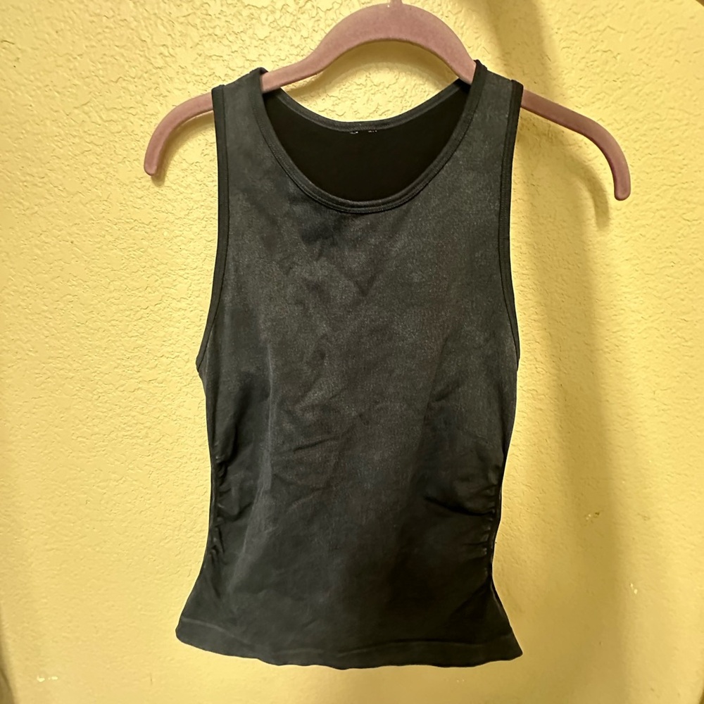 Navy Fitted Athletic Tank